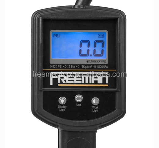 Freeman Digital Tire Inflator with LED Pressure Gauge and Work Light