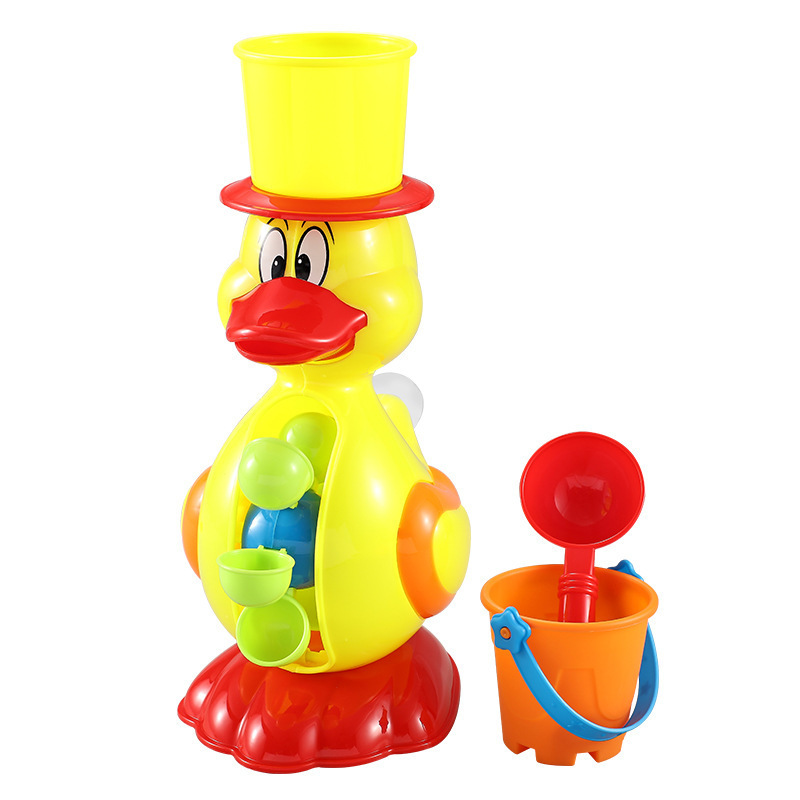 Cute Yellow Duck Waterwheel Elephant Toys Baby Faucet Bathing toy Cartoon Bath Water Spray Dabbling Toys