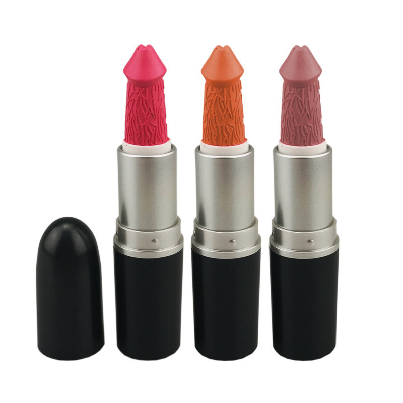 Hot Sell Penis Mushroom Lipstick Moisture Matte Lipstick Red Lip Waterproof Makeup