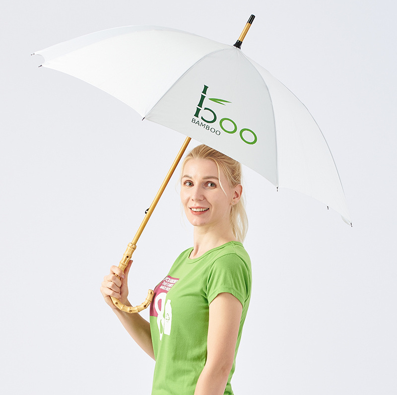 Promotion 23 inch OEM umbrella best wholesale bamboo long handle Golf Umbrella