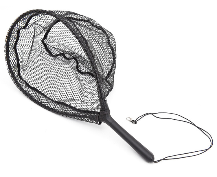 Fishing tackle handnet 24 inch aluminium frame rubber handle trout carp fly fishing landing net