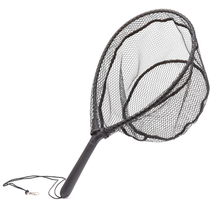 Fishing tackle handnet 24 inch aluminium frame rubber handle trout carp fly fishing landing net