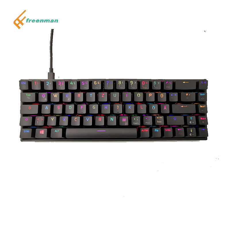 factory sale K68 60% Mechanical Keyboard Hot Swap Switches RGB LED Backlight Gaming Keyboard with Gaterons Red Brown Switches