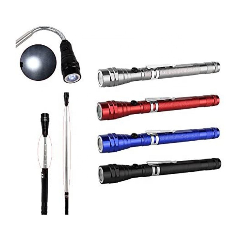 3 LED Mini Aluminum Alloy Telescopic Flexible Expandable Zoomable Adjustable Magnetic Portable Multifunction Pick Up Tool Light