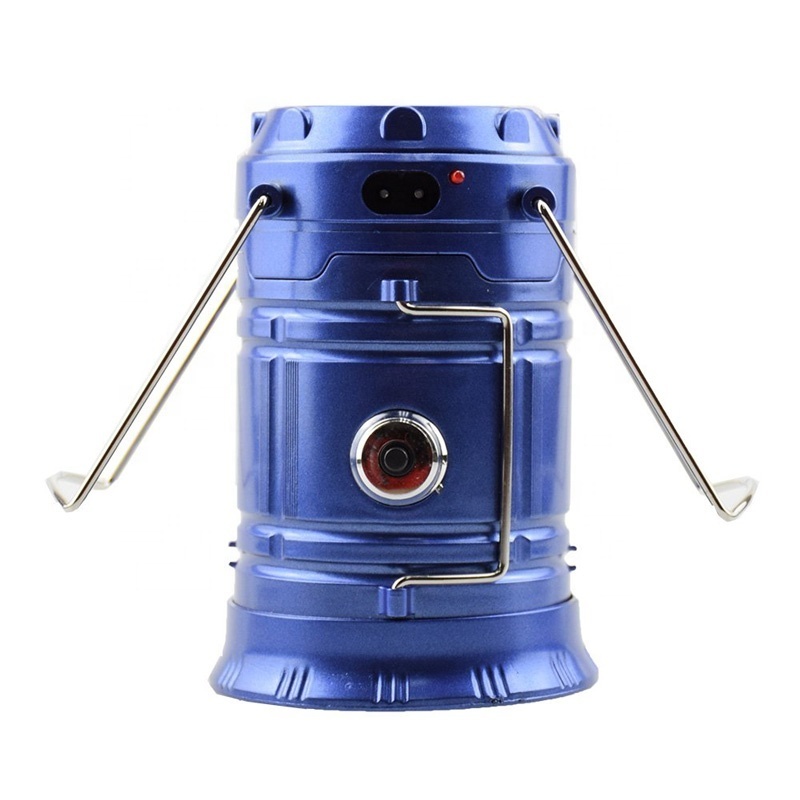 OEM Supplier Cheap Outdoor Waterproof Portable Multifunctional Telescopic Hanging USB rechargeable LED solar Camping Lantern