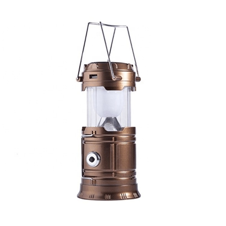 OEM Supplier Cheap Outdoor Waterproof Portable Multifunctional Telescopic Hanging USB rechargeable LED solar Camping Lantern