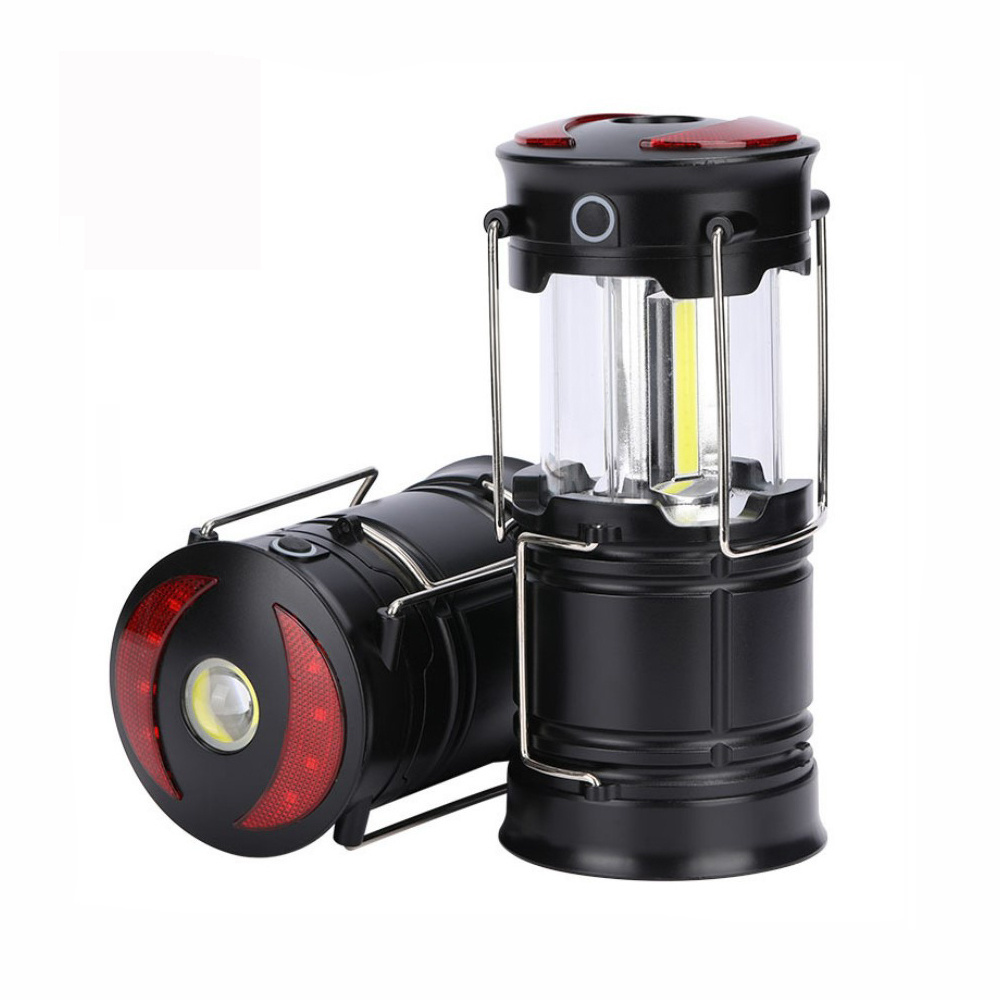 Custom Color Multi functional Portable Outdoor Emergency Inflatable Foldable COB LED Waterproof Multifunctional Camping Lantern