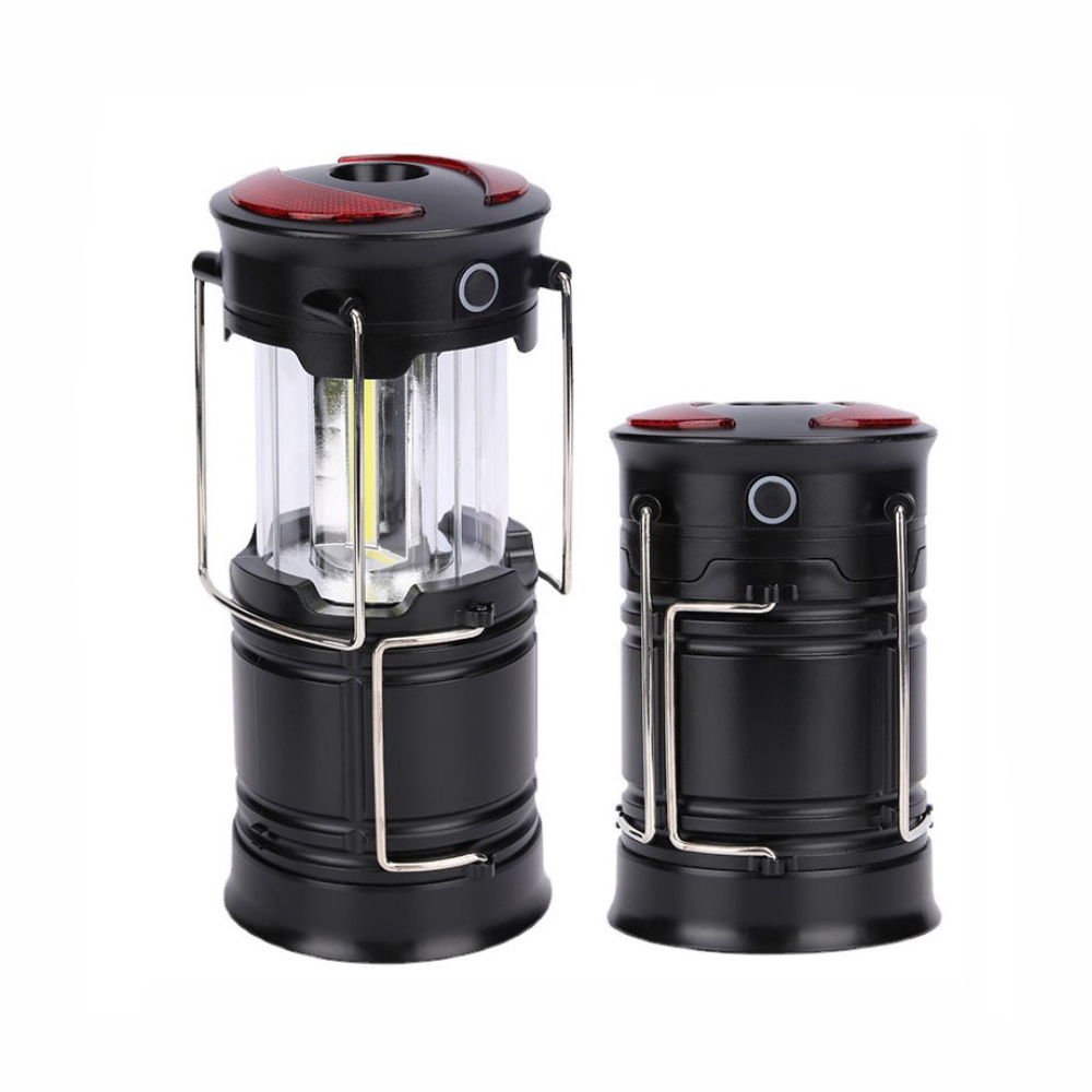 Custom Color Multi functional Portable Outdoor Emergency Inflatable Foldable COB LED Waterproof Multifunctional Camping Lantern