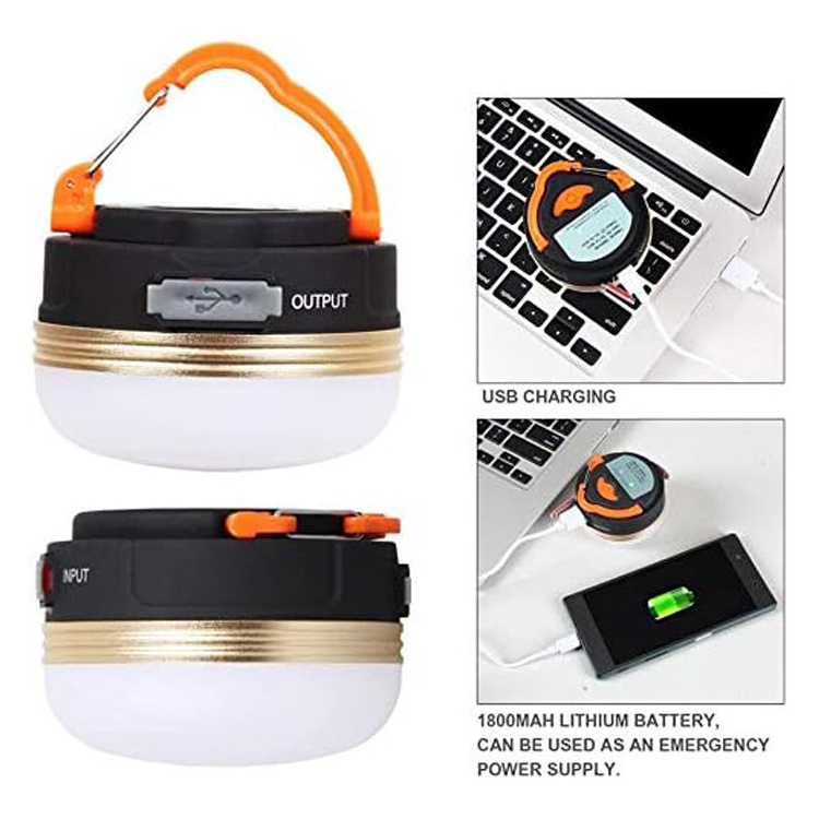 3 Working Mode Multifunctional Outdoor Waterproof Portable Hanging Magnetic Light Weight USB Rechargeable LED Camping Light