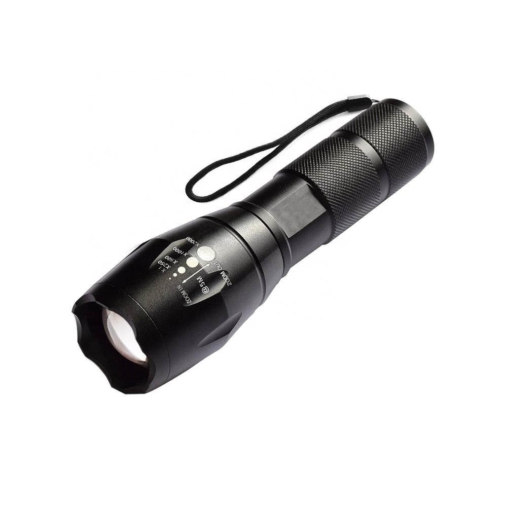 Super Bright Outdoor Waterproof Self Defensive Infrared Mini 1000 Lumen Small Rechargeable Tactical Zoom Led Flashlight