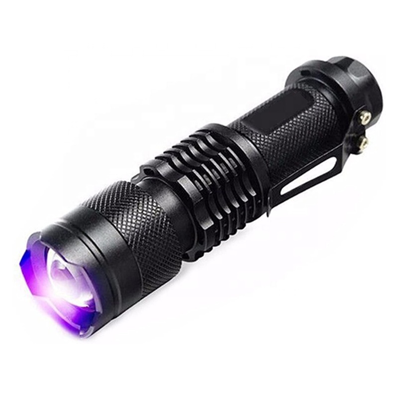 Hot Selling 2 in 1 Mini AAA Battery Powered Short Wave Black Light Blacklight 365nm 395nm LED UV Flashlight