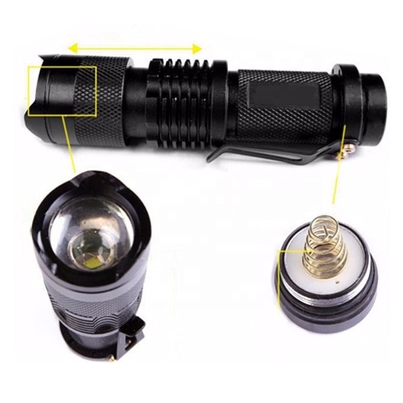 Hot Selling 2 in 1 Mini AAA Battery Powered Short Wave Black Light Blacklight 365nm 395nm LED UV Flashlight