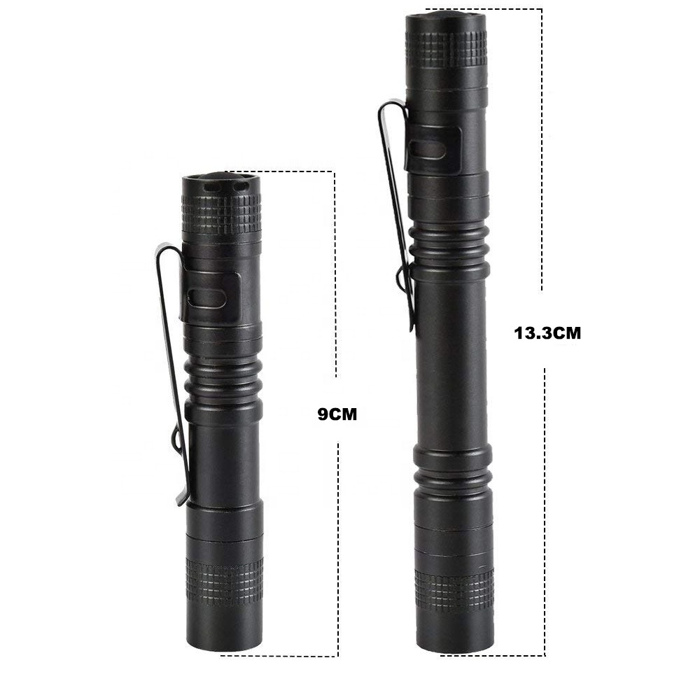 Promotion Gift Dry Battery Powered Tactical Flashlight Pocket Torch Light Medical Doctor Nurse EDC Pen Flashlight with Clip