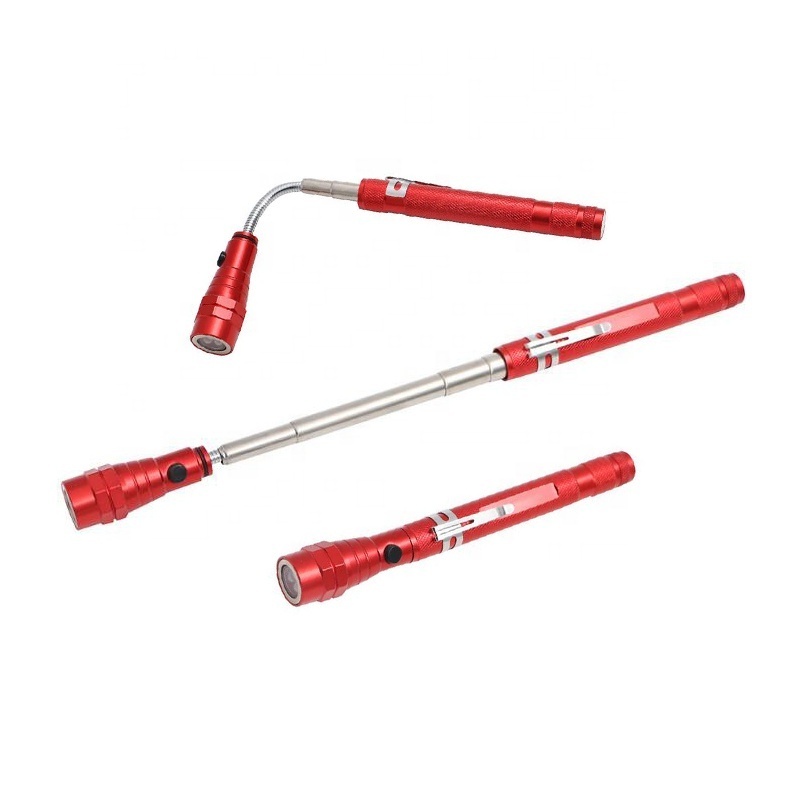 3 LED Mini Aluminum Alloy Telescopic Flexible Expandable Zoomable Adjustable Magnetic Portable Multifunction Pick Up Tool Light