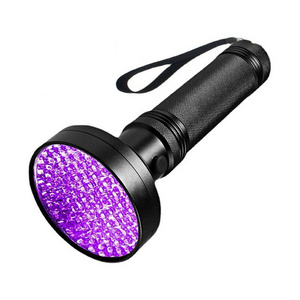 Handled Ultra Bright 100 LED 395nm Ultraviolet Blacklight Detector UV Flashlight for Dog Cat Pet Urine