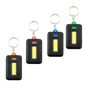 Hot Sale Cheap Custom Promotion Gift Logo Printing Small Pocket Key Chain Torch Bright Light COB Mini Flashlight Keychain