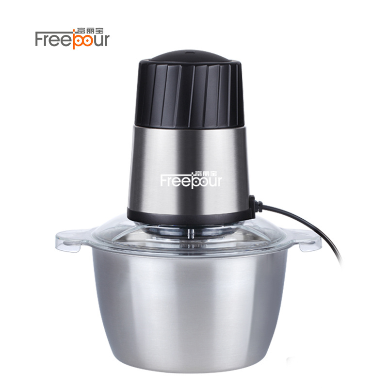 Popular 2 Speeds 300W Electric Chopper Kitchen Electric Meat Grinder Stainless Steel