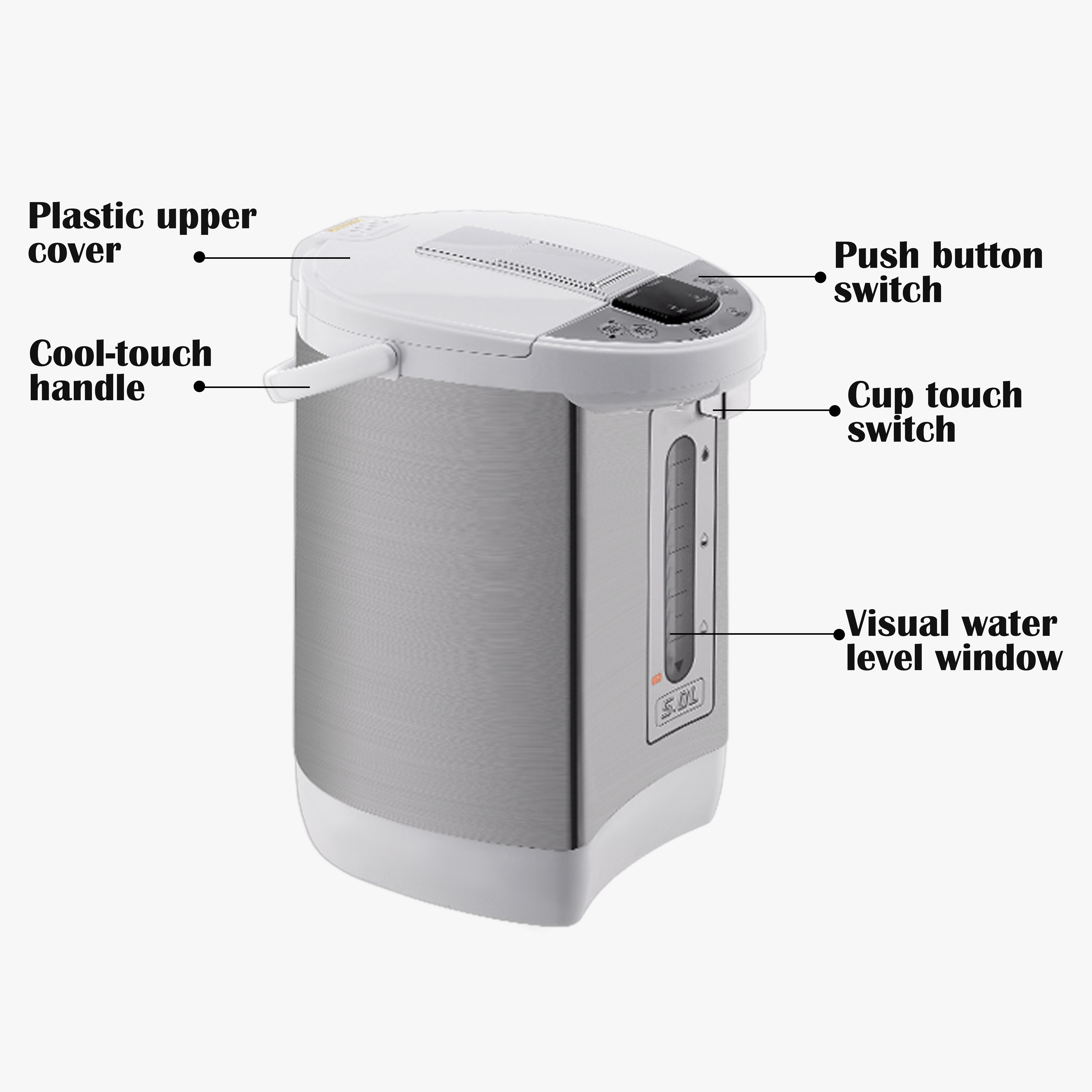 Coffee Electric Tea Water Boiler LED Model White Water Pump Dispenser with Optional Temperature Electric Thermo Pot