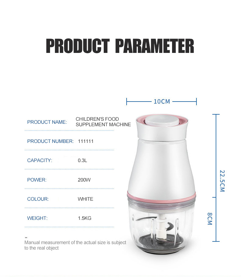 New Fruit Vegetable Tools Eggs Cream Mini Blender Electric Meat Grinder Chopper Baby Food Processor Maker