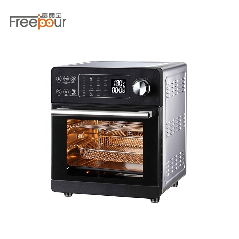 High Quality Black Rotisserie Big Capacity Air Fryer Smart Oven LED Multifunctional Electric Air Fryer Oven