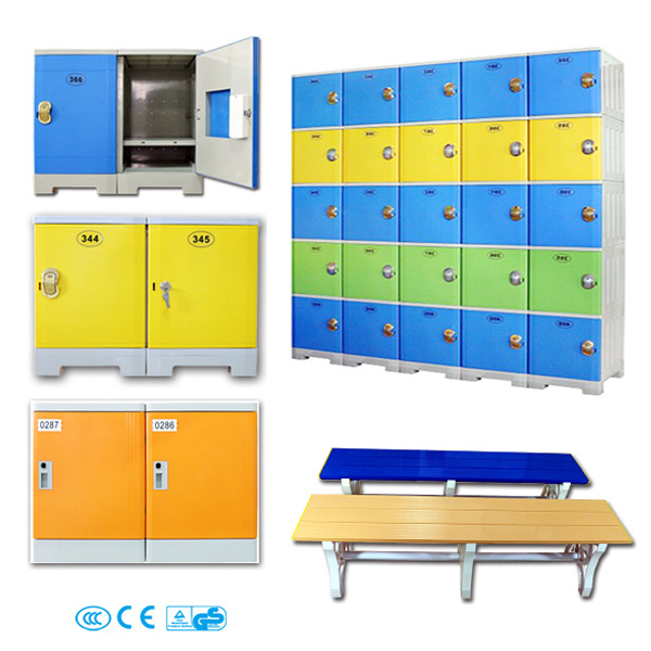 FREESEA   Blue Yellow ABS Plastic School Locker