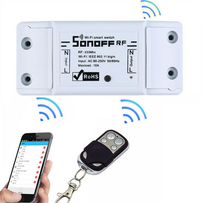 Sonoff RF 433MHz Wifi Wireless Smart Switch Wifi Controlled Light Switch Wifi Remote Power Switch Support RF Receiver