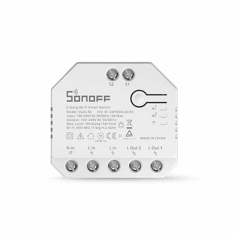 Sonoff DualR3 Wifi Two Gang Relay Module Power Metering Smart Switch