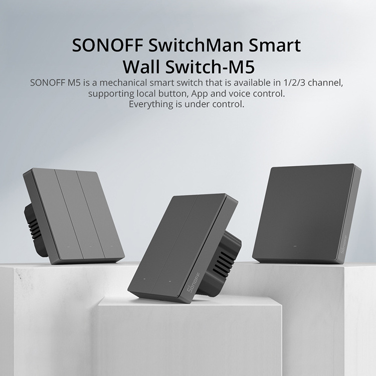 Sonoff M5 SwitchMan 1/2/3 Gang Wall Push Button Switch Remote Control Smart Wall Switch