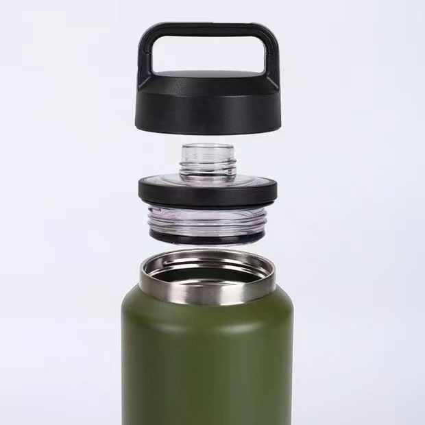 Factory Wholesale 36oz Travel Thermal Sport Water Bottle 304 Stainless Steel Tumbler Cup Termos Yetys Mug with Chug Cap