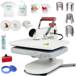 Freesub New Arrivals 360 Swing 8 in 1 Combo Heat Press Machine for Tshirts Mug Plate