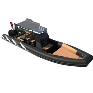 25ft RIB760 High Speed 15 people Aluminum Hull PVC/Hypalon  RIB Boat  With  Navigation lights and Seats for Life-saving