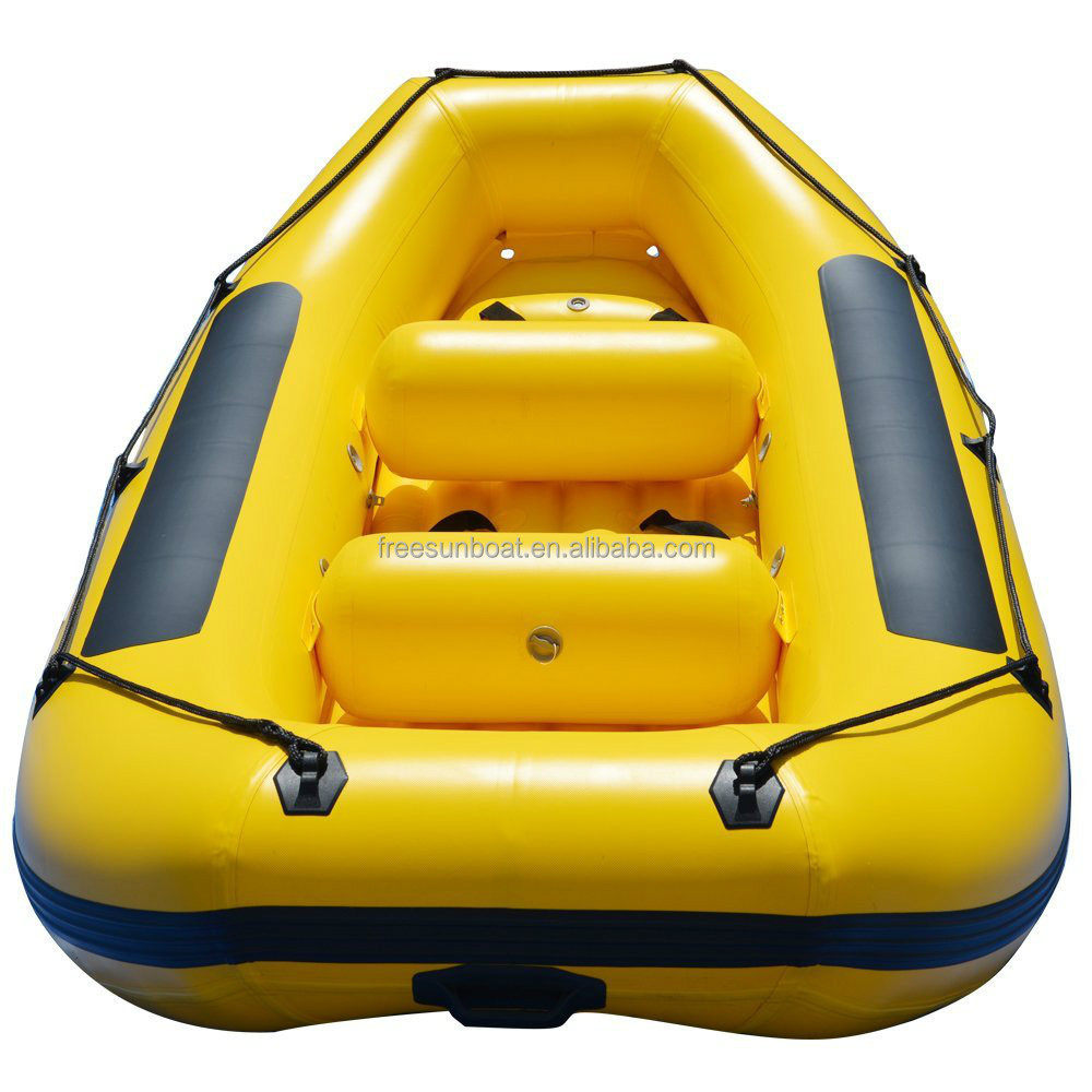 Self-bailing whitewater river drafting rafting boat inflatable rowing life boat lifeboat