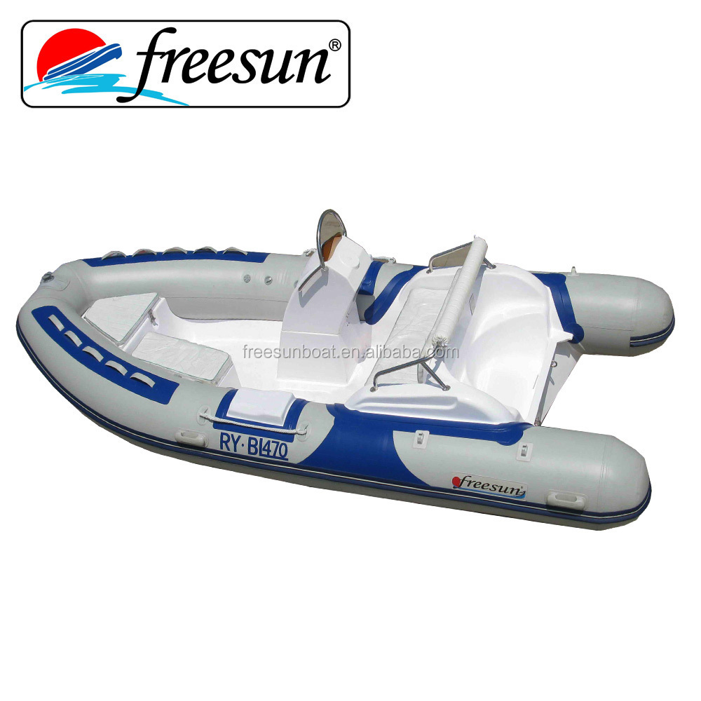 16ft  Deep V Fiberglass Hull PVC/Hypalon Inflatable Boat hypalon rigid inflatable aluminum rib boat with Center Console and Seat