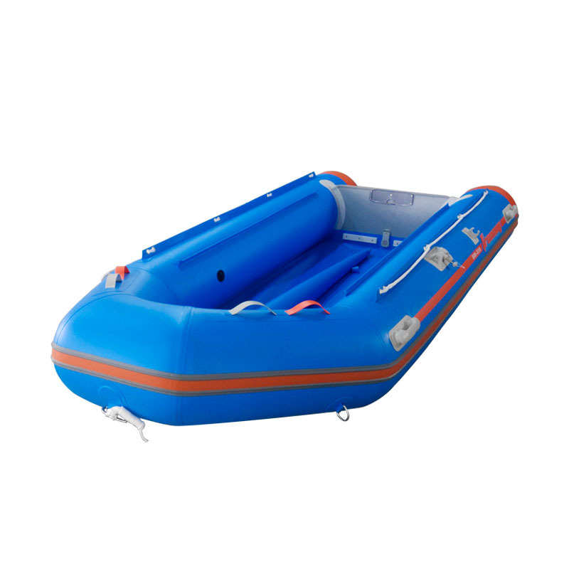 Custom inflatable boat dinghy fishing boat vessel hypalon rubber pvc inflatable pontoon boat with motor cabin for family