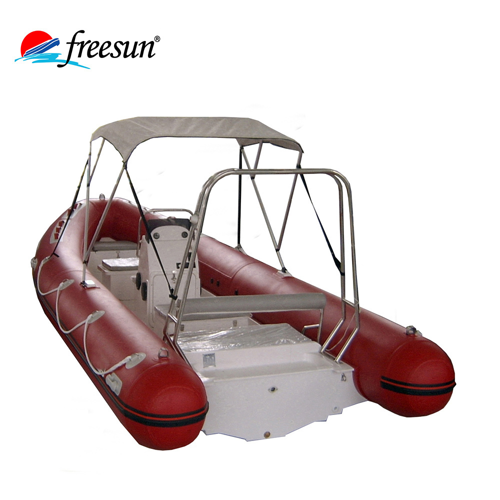 HIgh Speed Deep V Fiberglass Hull RIB 390 PVC Tube  Fishing Boat With Center Console and Seat