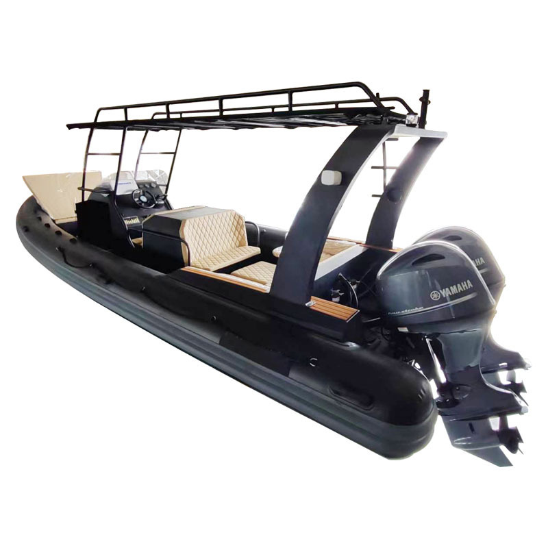 New Design 25ft Semi-rigid Inflatable Aluminum Hull RIB 760 Boat For Sea