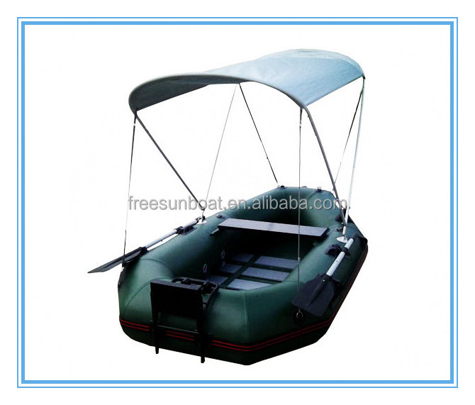 retail and whole sale small inflatable fishing boat with canopy