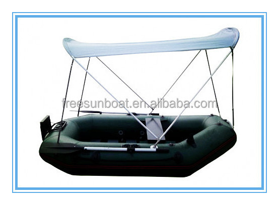 retail and whole sale small inflatable fishing boat with canopy