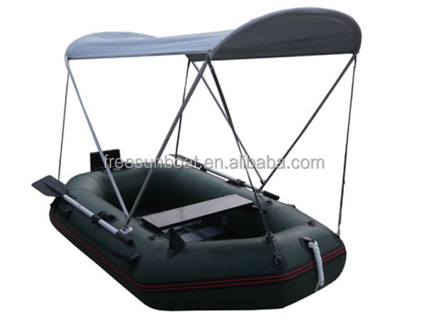 retail and whole sale small inflatable fishing boat with canopy