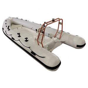 CE certified 17ft  Deep V Fiberglass Hull PVC/Hypalon RIB520 Inflatable Boat With  Seat Box for Fishing