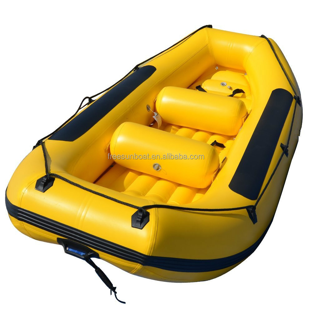 Self-bailing whitewater river drafting rafting boat inflatable rowing life boat lifeboat