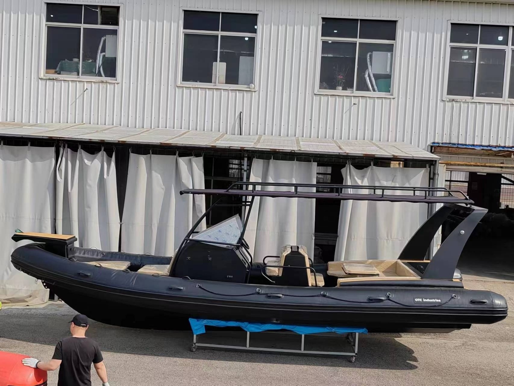 23ft RIB700 Heavy Duty 12 people Aluminum Hull PVC/Hypalon  RIB Boat  With  Navigation lights For Patrol