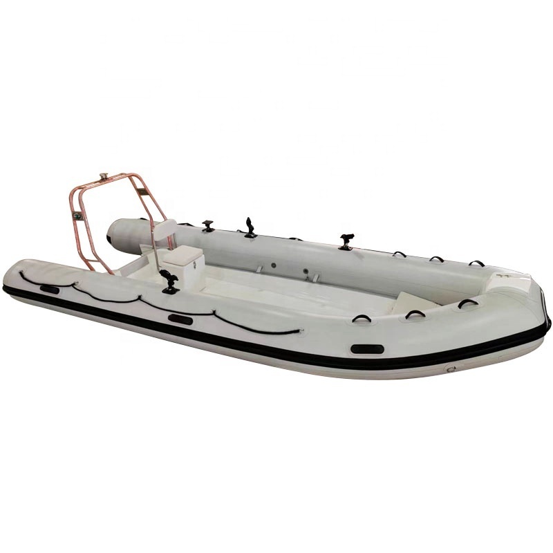 CE certified 17ft  Deep V Fiberglass Hull PVC/Hypalon RIB520 Inflatable Boat With  Seat Box for Fishing