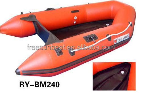 fishing vessel inflatable boat pontoon ce pvc hypalon boat with motor rowing rescue boat cabin for family high quality