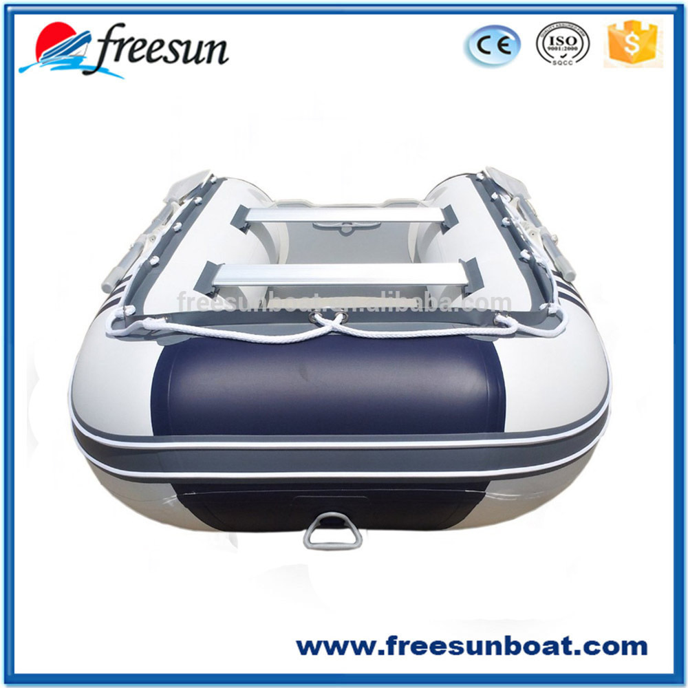 PVC rubber boat inflatable tender motor boat with air mat floor