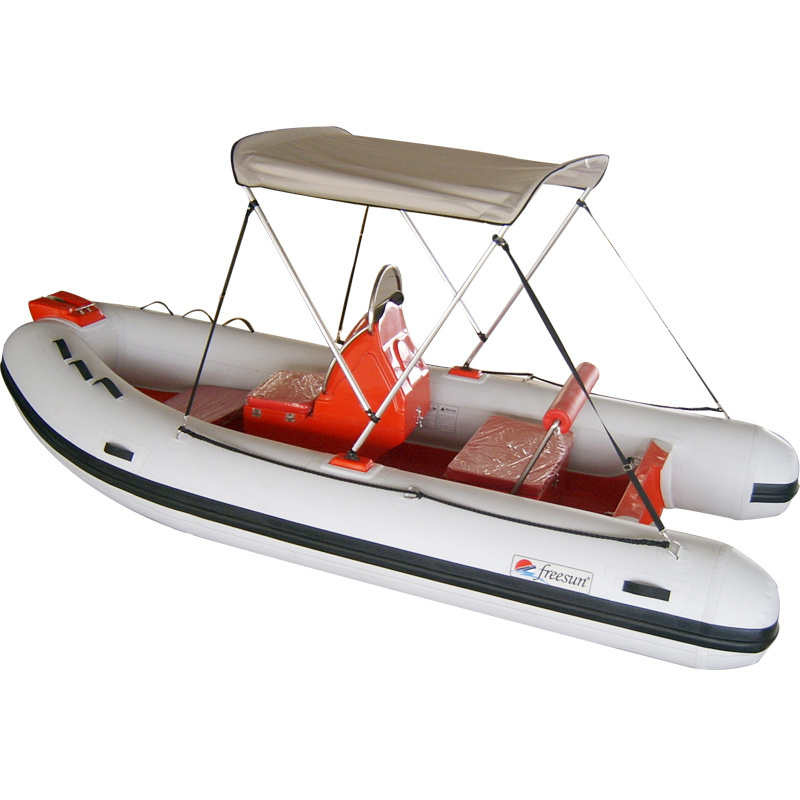 HIgh Speed Deep V Fiberglass Hull RIB 390 PVC Tube  Fishing Boat With Center Console and Seat