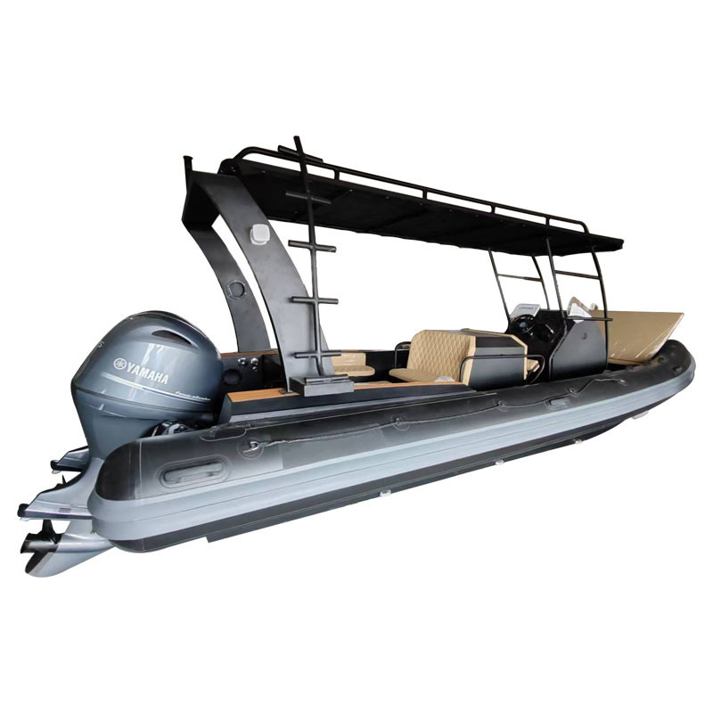 New Design 25ft Semi-rigid Inflatable Aluminum Hull RIB 760 Boat For Sea