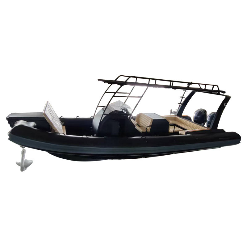 New Design 25ft Semi-rigid Inflatable Aluminum Hull RIB 760 Boat For Sea