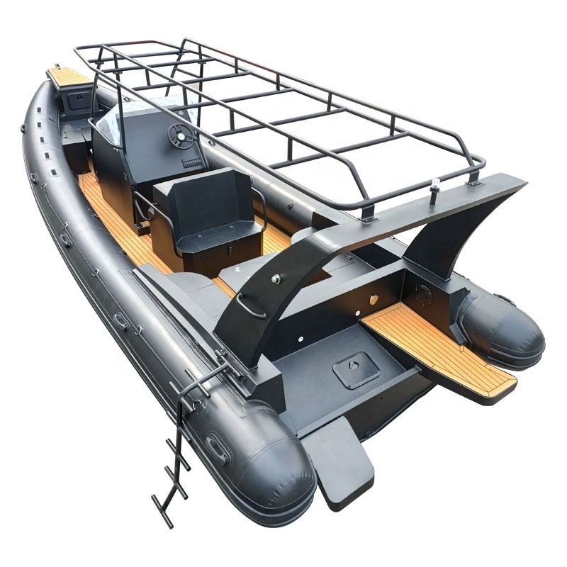 23ft RIB700 Heavy Duty 12 people Aluminum Hull PVC/Hypalon  RIB Boat  With  Navigation lights For Patrol