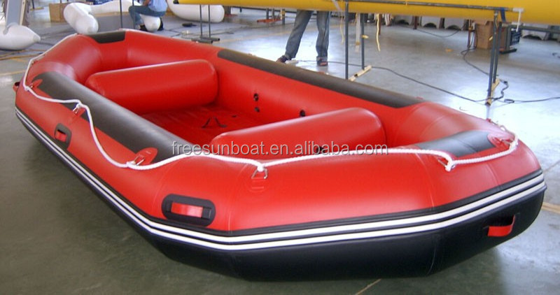 Inflatable boat whitewater 4 5 6 person river inflatable raft boat hypalon float bottom raft drifting pvc boat with motor